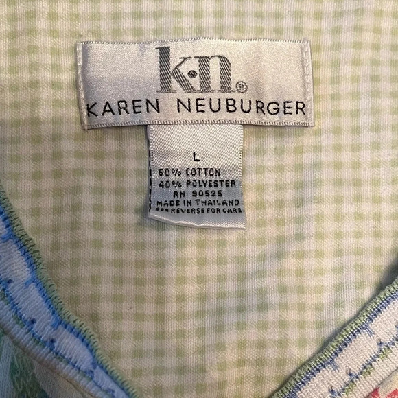 Karen Neuburger floral print nightshirt, size Large - Picture 3 of 3